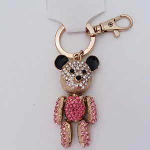 Mickey Mouse Rhinestone Keychain Keyring